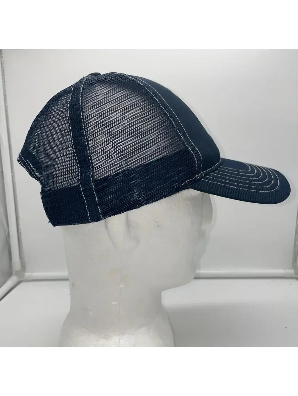 Pepsi Soda Navy Blue Mesh Snapback Trucker Hat Embroidered Logo G&G Outfitters